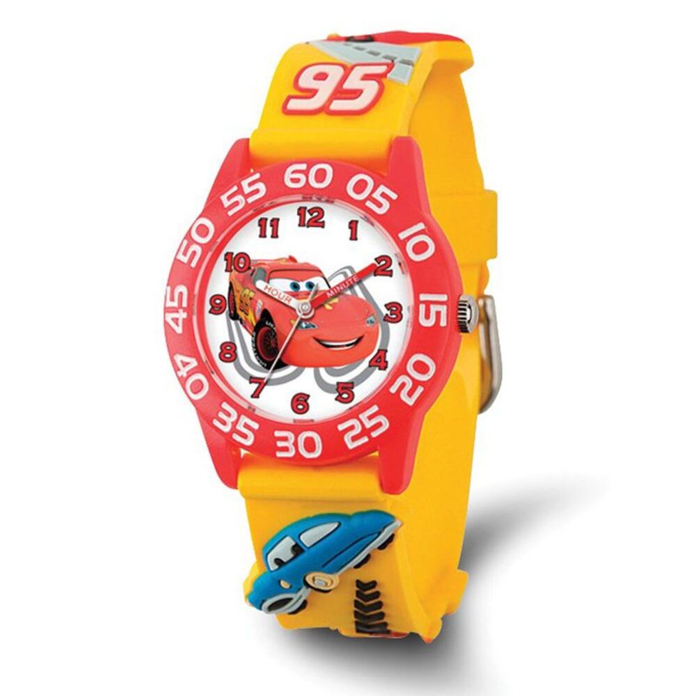 Disney Boys Cars McQueen Acrylic Time Teacher Watch